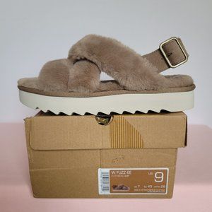 KOOLABURRA BY UGG Women’s Fuzz-EE Faux-Fur Slipper Sandals-Amphora. Size 9M⭐